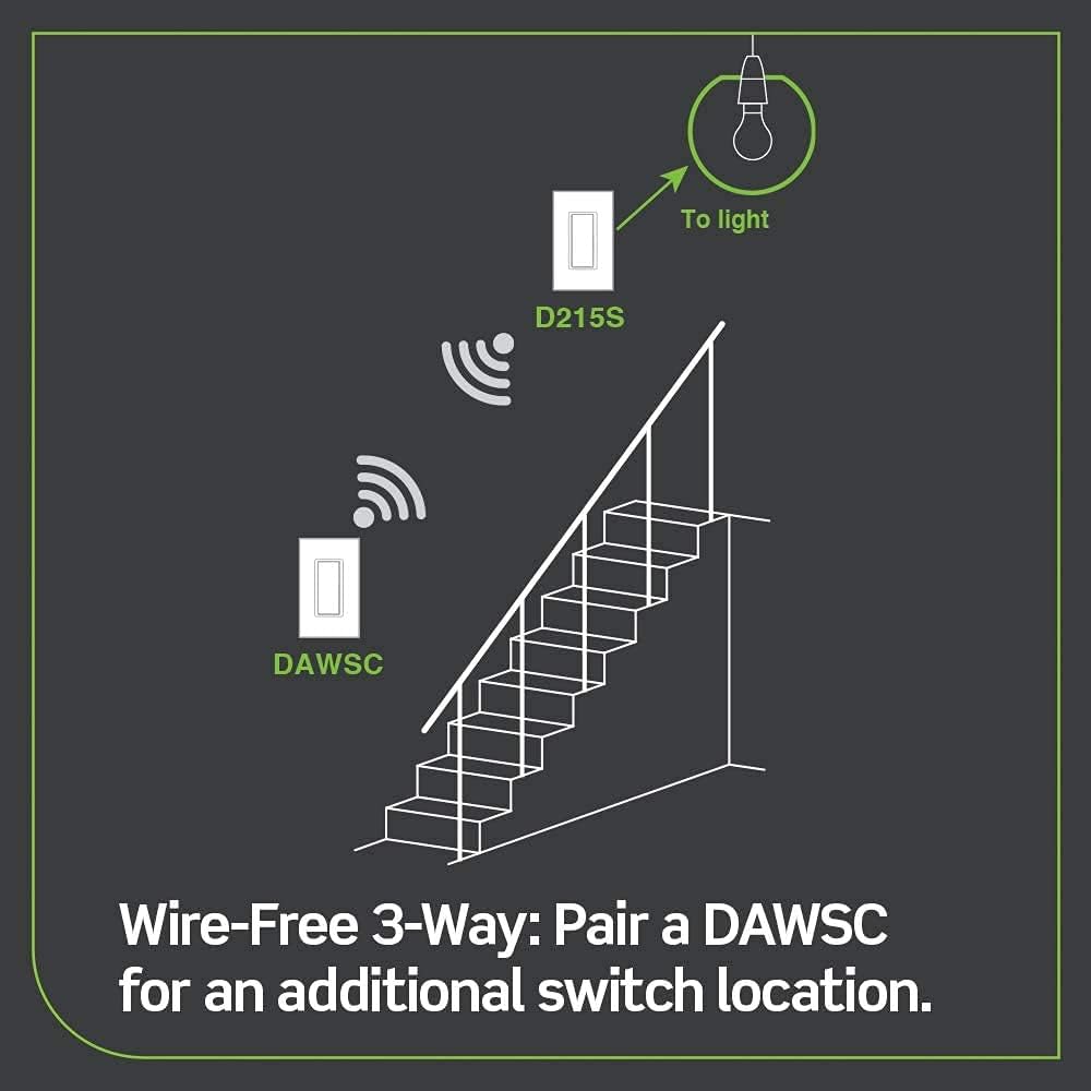Decora Smart Switch Anywhere Companion, Add Wire-Free 3-Way/4-Way/5-Way On/Off Control to Decora Smart Wi-Fi