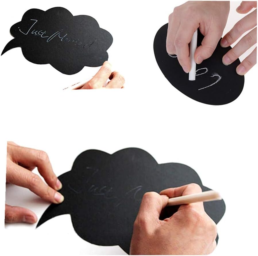 Photo Booth Props Kit,Writable Black Paper Card Board Photographing Props for Wedding Birthday Prom Party Favor(10pcs