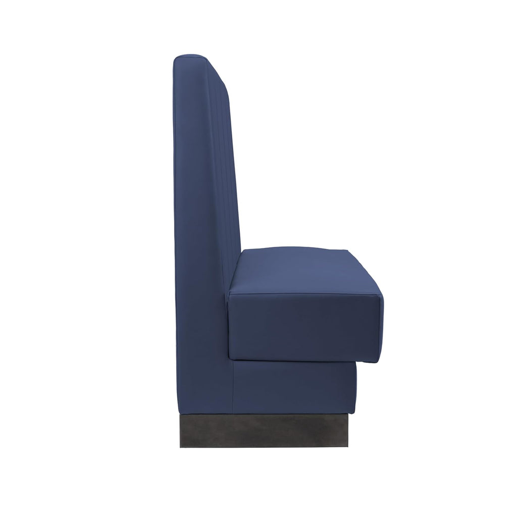 FDP Pro Series Channel Back Single-Sided Restaurant Booth - Navy, 15428-NV