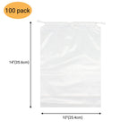 100 Pack 10x14 inch Transparent Shoe Bags for Travel