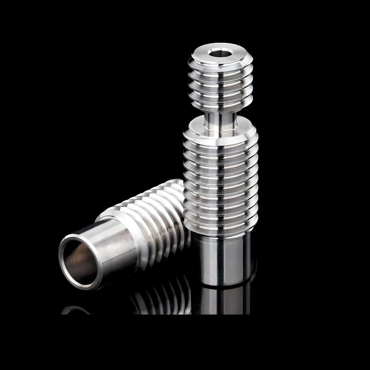 V6 Heatbreak,V6 All Metal Titanium Alloy Heatbreak Smooth V6 Heat Break for V6 Volcano Hotend,Heater Block for Prusa