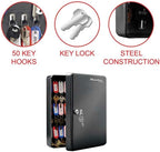 Key Cabinet [Wall Mounted] [50 Key Hooks] KB-50ML - Includes 50 Key Tags and Labels