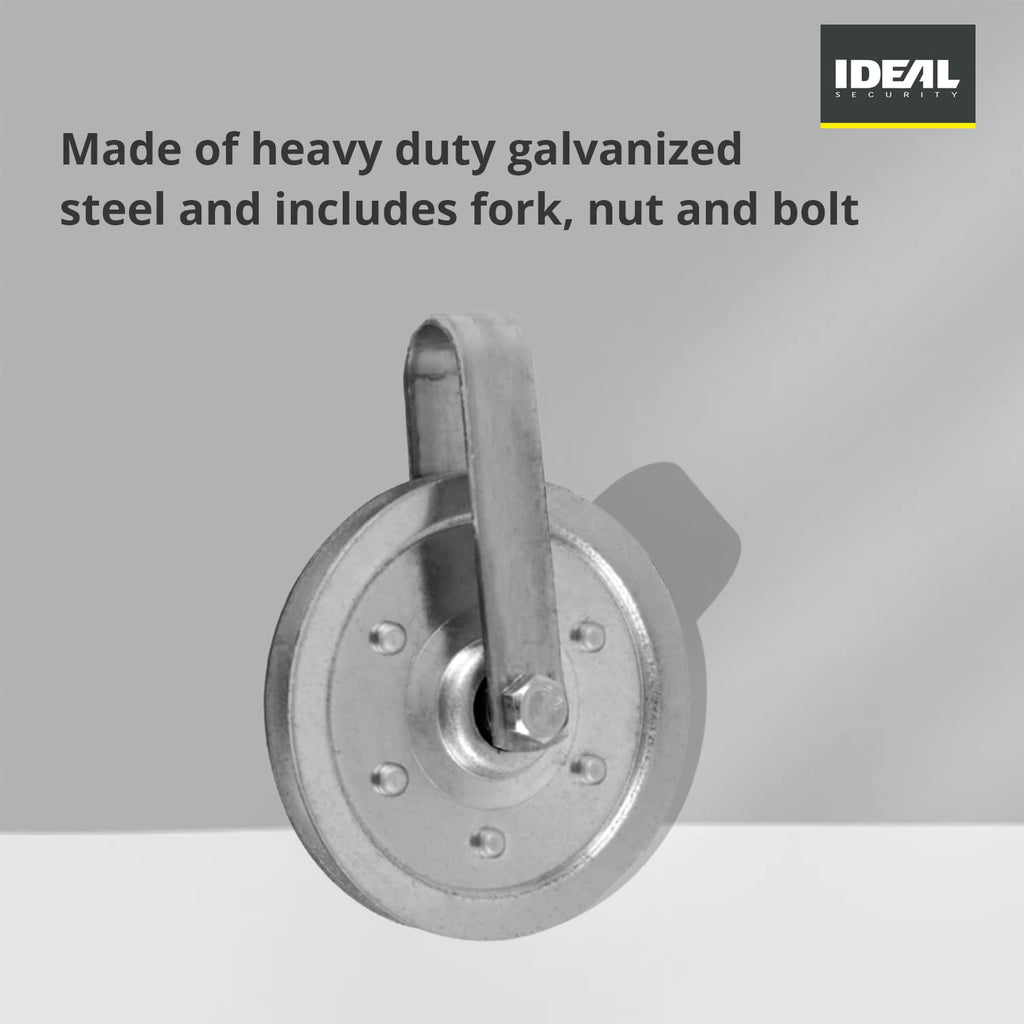 4 inch Garage Door Pulley with fork and bolt