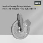 4 inch Garage Door Pulley with fork and bolt