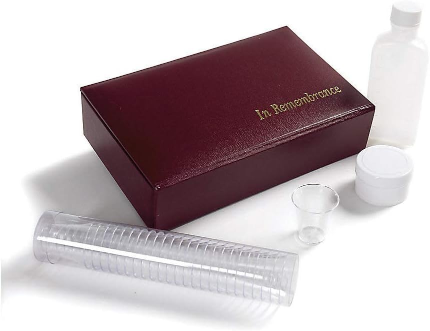 Broadman Portable Communion Set, Maroon, 25 Cups