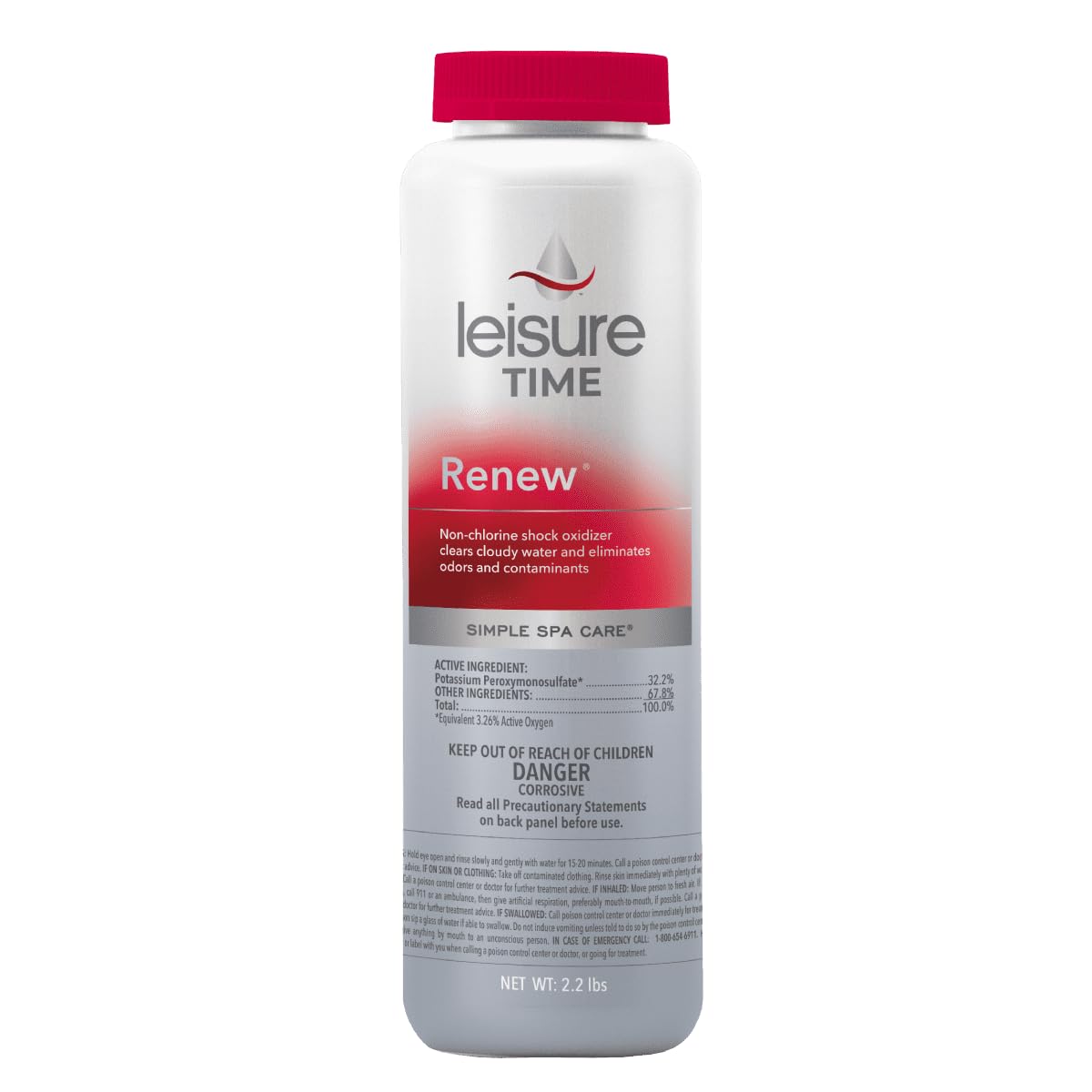 RENU2, Renew Non-Chlorine Shock Treatment, 2.2 lbs