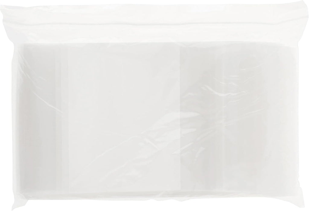 6 x 8 inch, 4 Mil White-Block Zipper Reclosable Bags (Pack of 100)