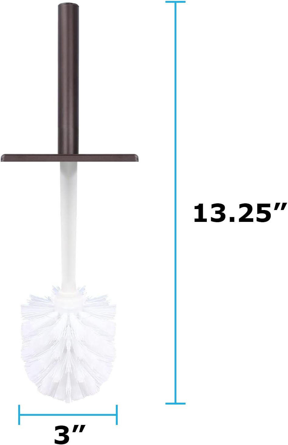 Toilet Brush and Holder, Toilet Bowl Brush for Bathroom, Toilet Cleaner, Odor Free, Bronze