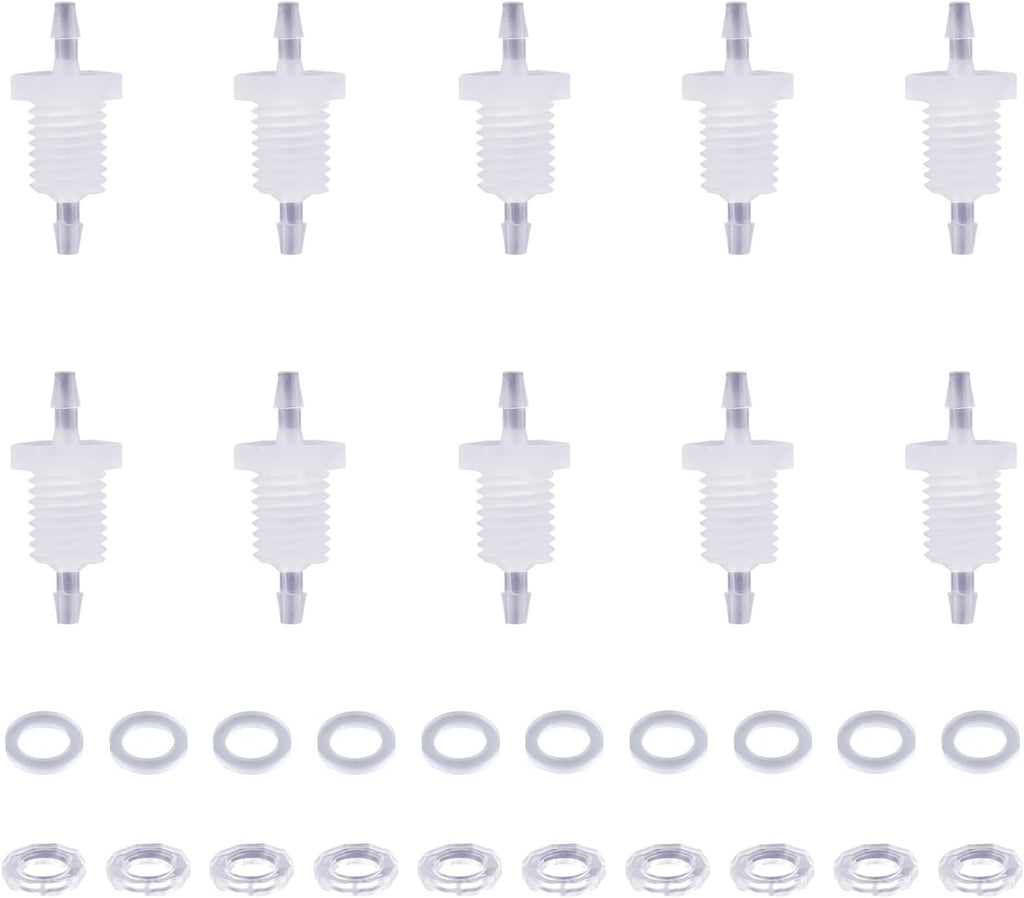 10 Packs 1/16" Hose Barb Thru-Bulk Bulkhead Fitting Hose Barb Fittings