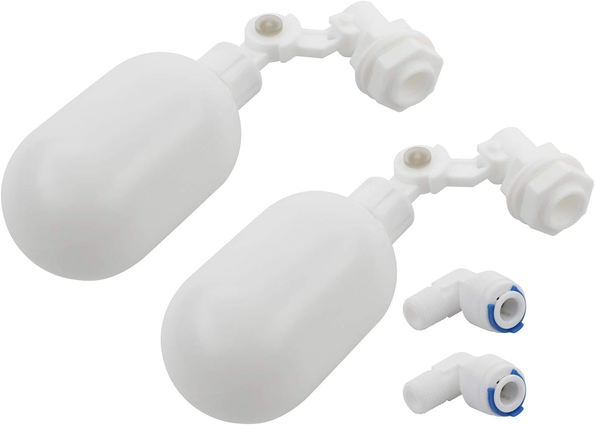 2Pcs 1/4" Quick Connect Float Ball Valve for RO Water System