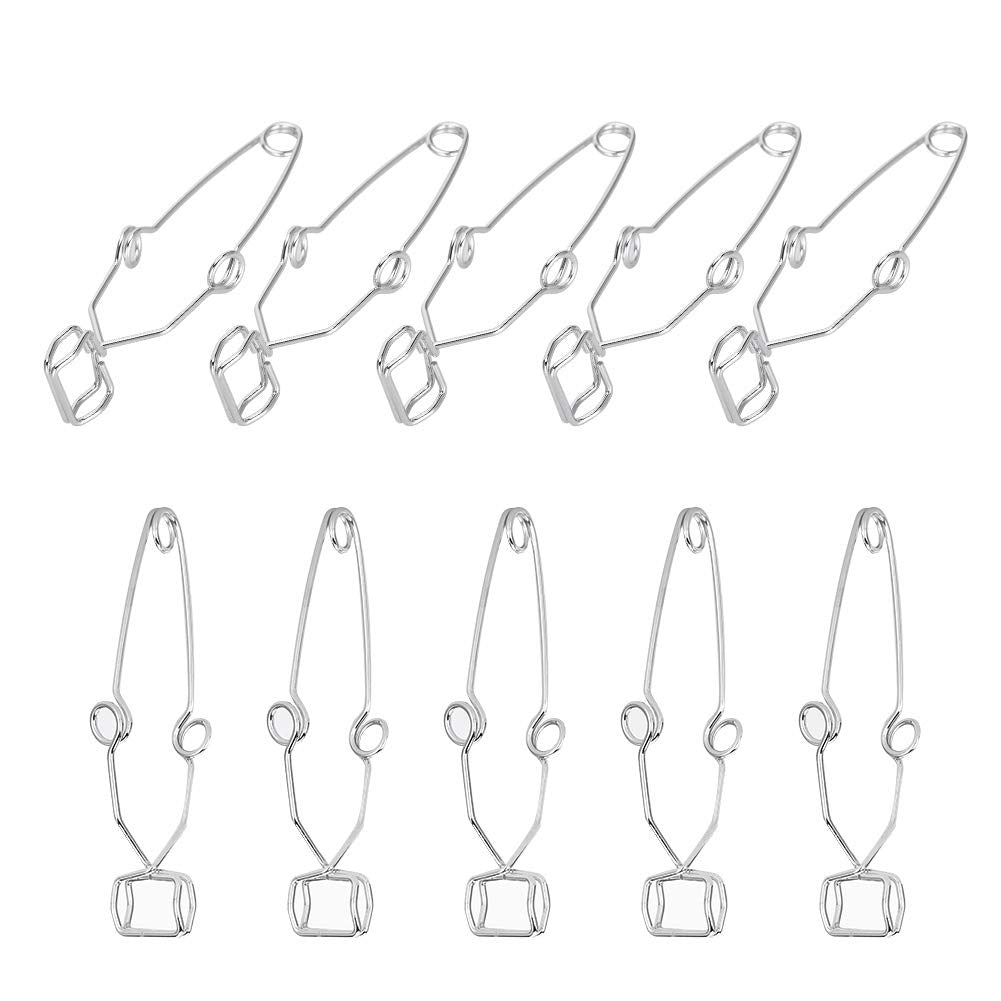 Test Tube Clamp 10 Pack | Chrome Plated Holder | for Chemistry