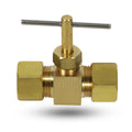 1/4 Inch Compression Straight Needle Valve, Brass Lead-Free