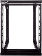 NavePoint 12U Server Rack with Swing Gate - Wall Mount Rack for 19 Inch IT Equipment Open Frame Rack – Network Rack Wall Mount for AV & Server Equipment 18” Deep Rack, Black