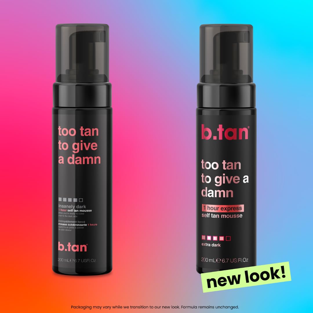 Ultra Dark Self Tanner Mousse | Too Tan - Best, 1 Hour Express Sunless Tanning Foam, Gold Bronzing Glow, No Fake Tan