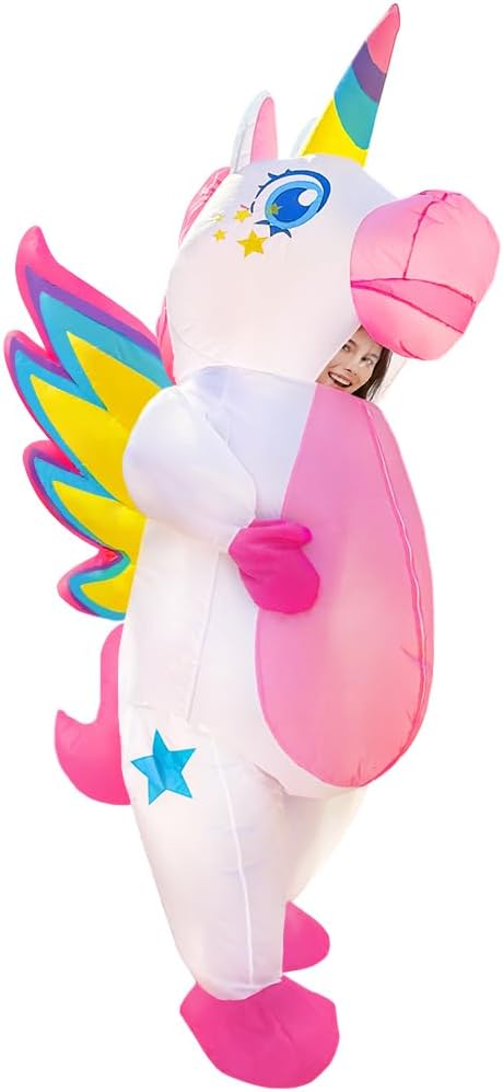 Unicorn Costume, Inflatable Unicorn Costume Adult, Blow Up Costumes for Adults, Funny Halloween Costumes Unicorn Suit