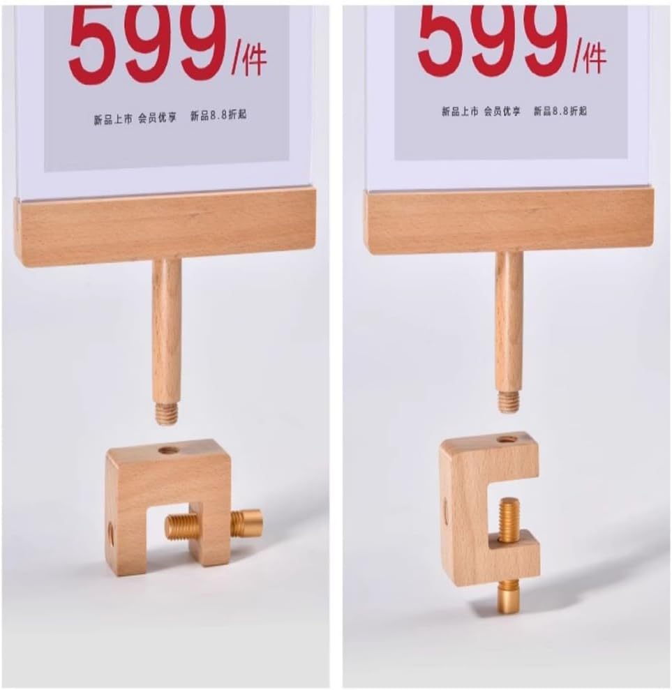 Acrylic Sign Holder with Clamp (Horizontal A5 210×148mm/8.27×5.83inches) | Double Head Display with Acrylic Frame