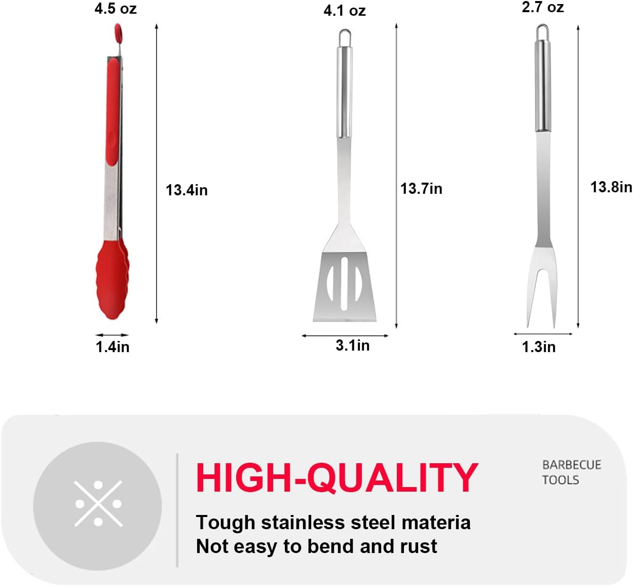 BBQ Grill Tool Set BBQ Accessories, Stainless Steel Grill Tools Grilling Accessories Grill Set Barbecue Grill