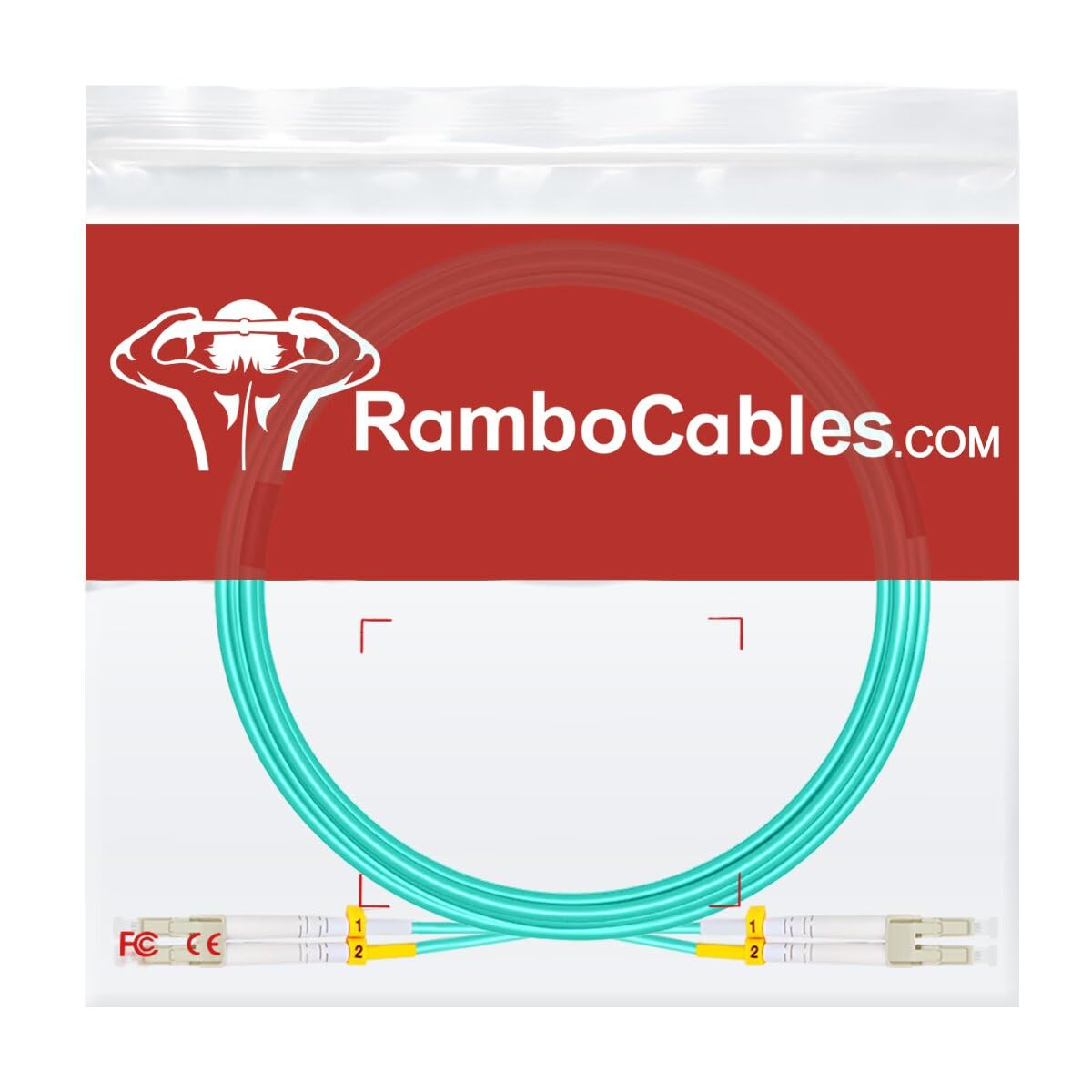 OM4 Multimode LC to LC Fiber Patch Cable MMF, 10ft/3m, 4Pack