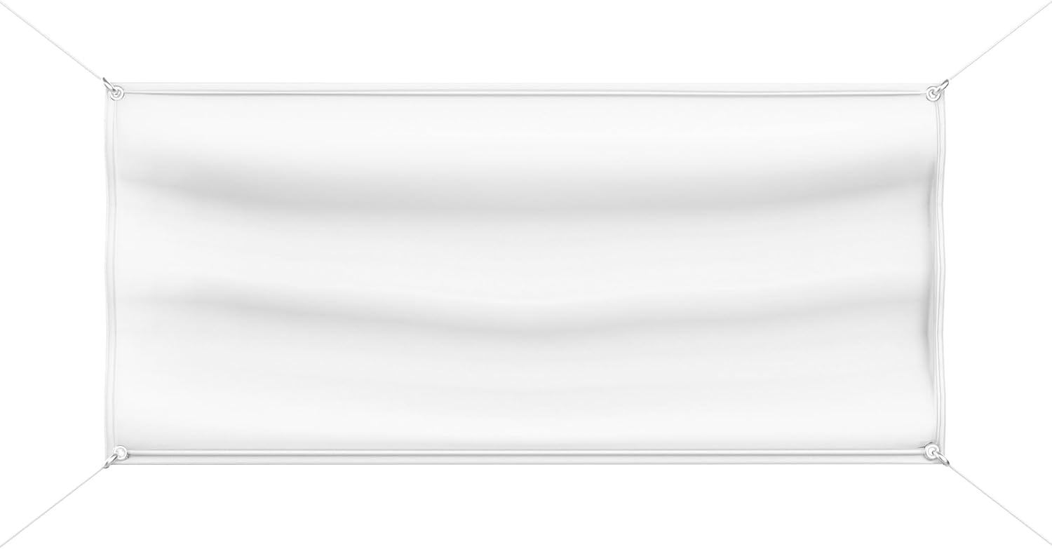 Blank Vinyl Banners with Grommets – Heavy-Duty 13 oz Scrim Vinyl Banner Blank for Indoor Outdoor Use, Personalized