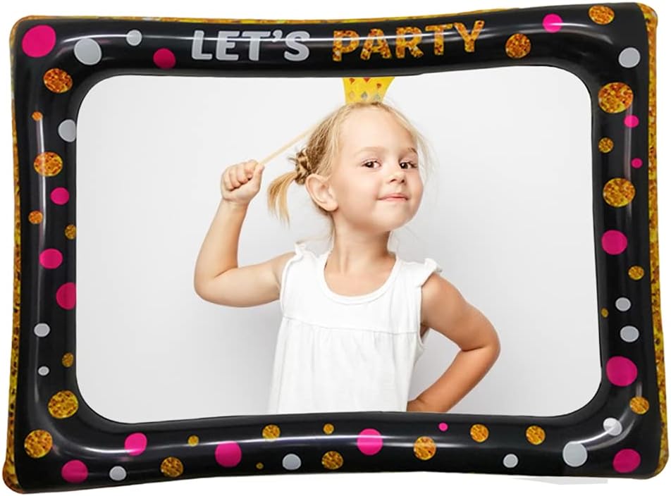 Inflatable Photo Booth Frame, 30.7 x 25.6 Inch Inflatable Selfie Frame, Photo Booth Props for Birthday Party