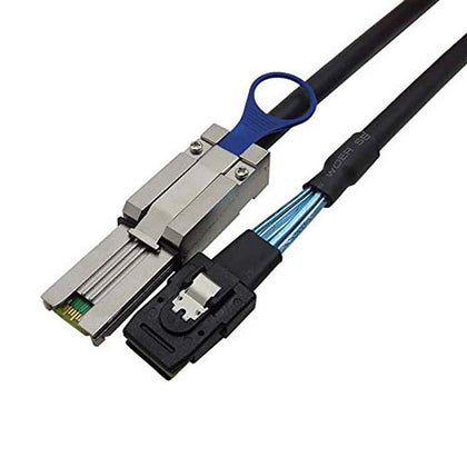 Mini SAS 8087 to SAS HD SFF 8088 Internal External Server Cable – 6Gbps High Speed 28AWG Copper Data Transfer Cord, 10 Ohm Impedance (0.5M)