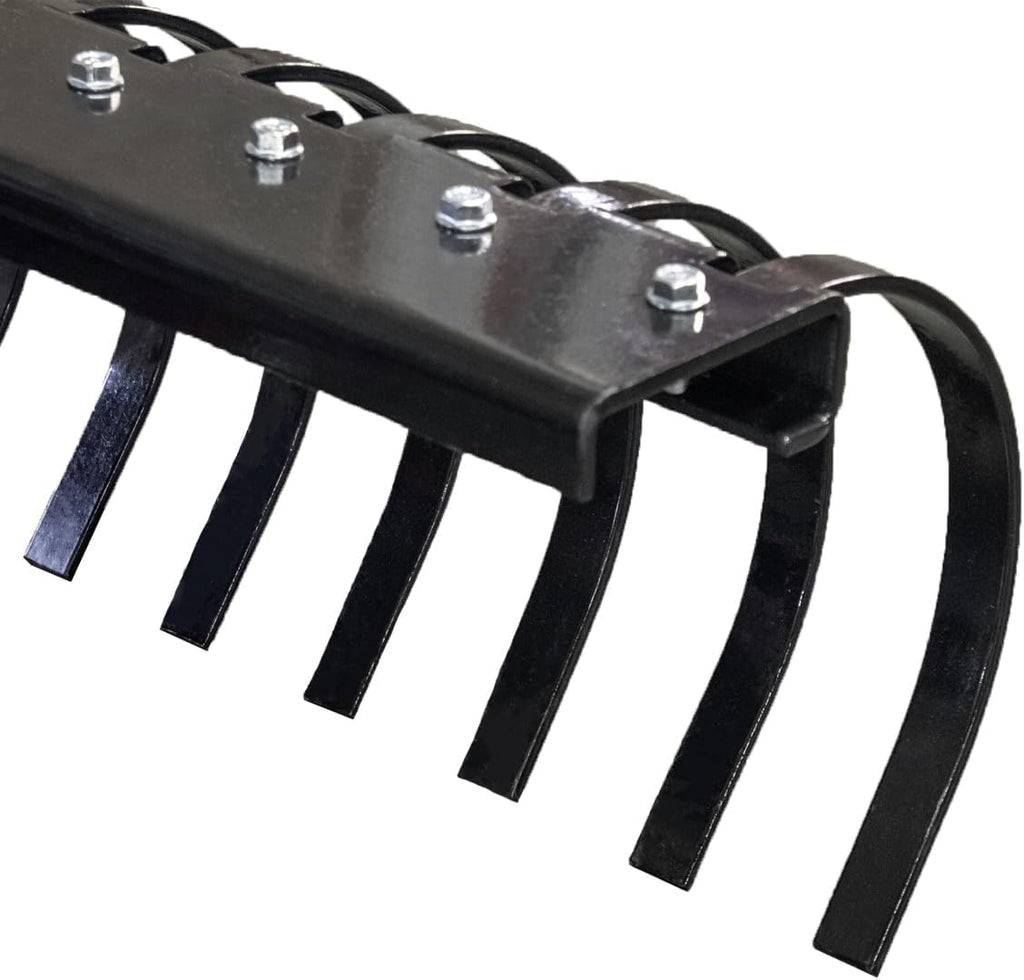IMPACT IMPLEMENTS Cat-0 Agricultural Field Landscape Rake with Spring Steel Tines for Quick Clearing of Field Debris