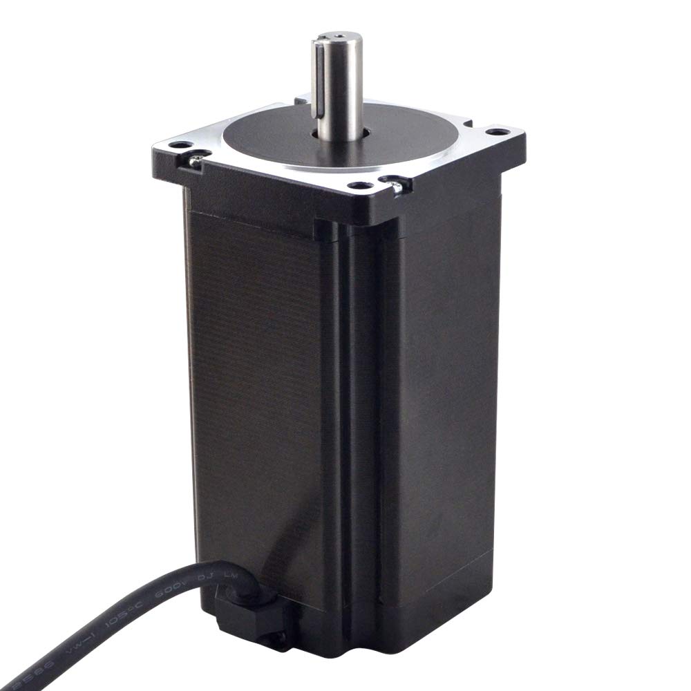 STEPPERONLINE Nema 34 Stepper Motor 13.0Nm(1841.31oz.in) 6.0A 14mm Key-Way Shaft with 1m Cable