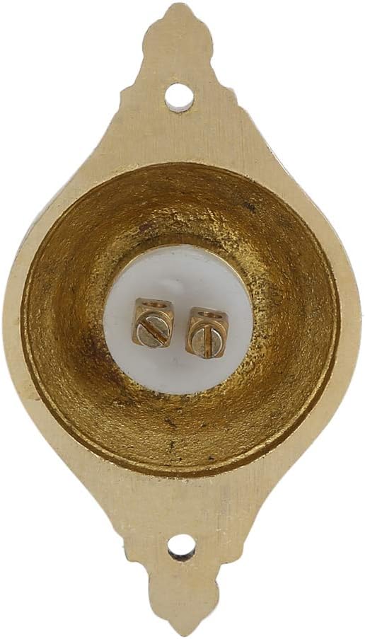 Push Button Doorbell, Solid Brass, Polished Lacquered Finish | 3 1/8 X 1 3/4 in, Vintage Push Button Doorbell, Two