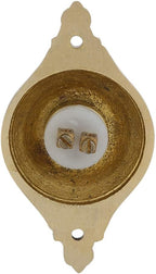 Push Button Doorbell, Solid Brass, Polished Lacquered Finish | 3 1/8 X 1 3/4 in, Vintage Push Button Doorbell, Two
