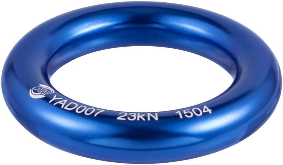 Aluminum Rappel Ring, Climb Perfect Tension Aluminum Alloy O-Ring, 23KN Rappel Rings for Rock Climbing Arborist and