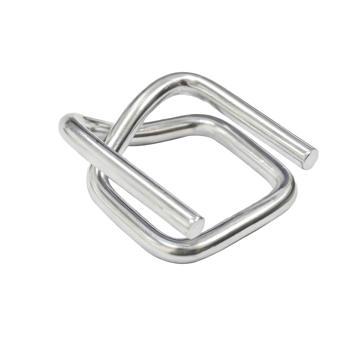 3/4" Heavy Duty Galvanized Wire Buckle for Woven Cord Strapping, 50 Pack Reusable Metal Wire Buckle for Polypropylene