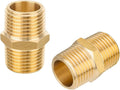 5Pcs EFIELD Hex Nipple 1/2"x 1/2"NPT Male Brass Pipe Fitting(NPT013-5)