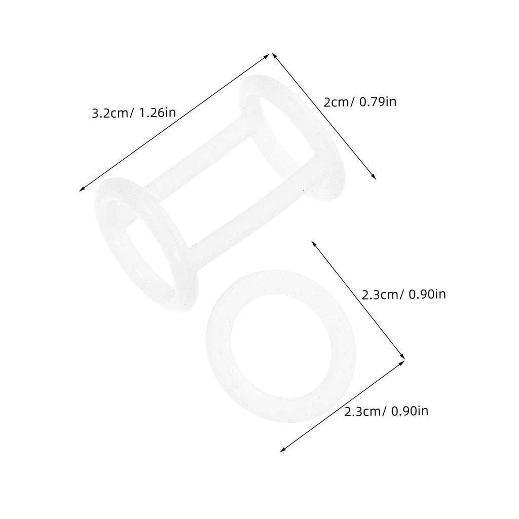 6pcs Silicone Ice Cream Maker Seal Rings, White Replacement Parts