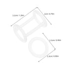 6pcs Silicone Ice Cream Maker Seal Rings, White Replacement Parts