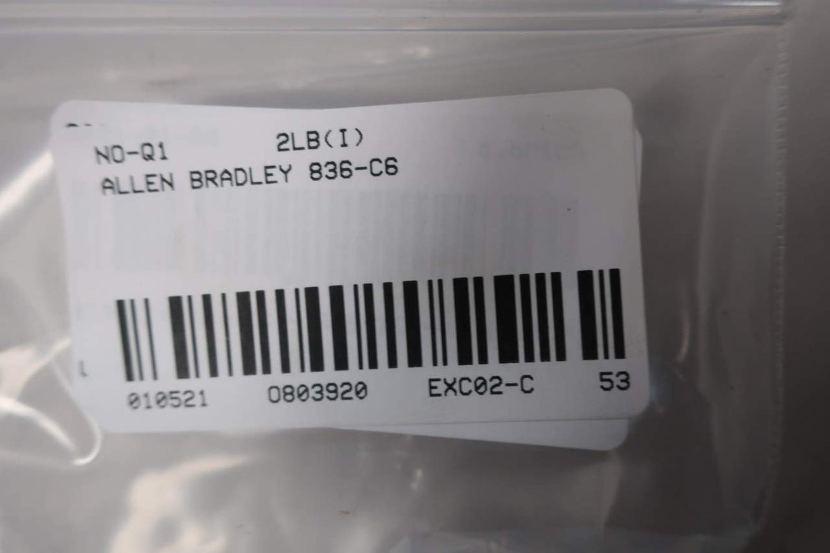ALLEN BRADLEY 836-C6 Pressure Switch 0-30IN-HG to 100PSI