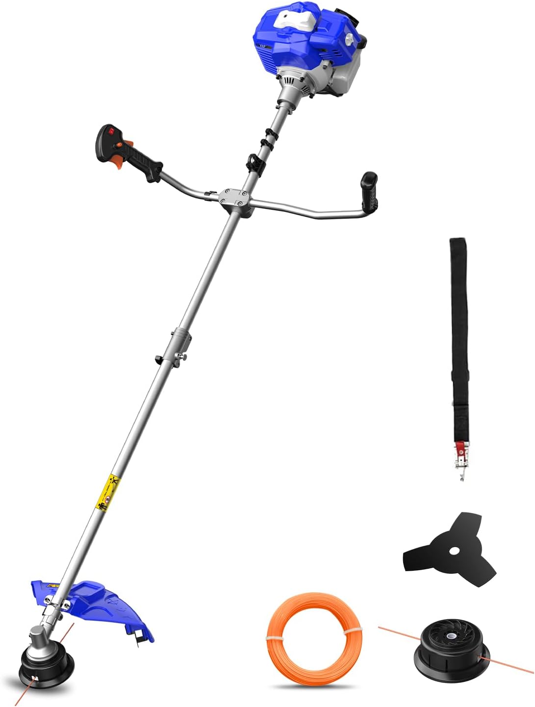 Gen2 52cc 18" Gas SWeed Wacker & Brush Cutter 3 in 1 | 18-inch string-trimmer swath and 10-inch brush-cutter blade