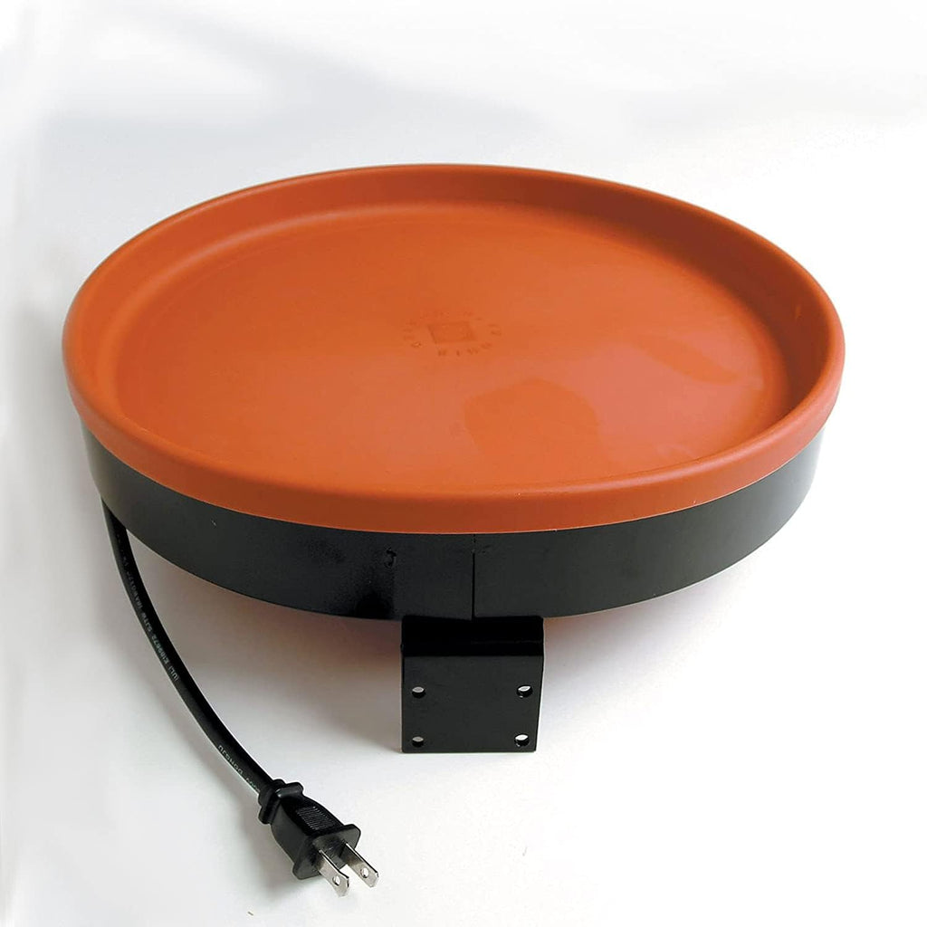 75W Heated Bird Bath for Outdoors, 14 Inch, Terracotta