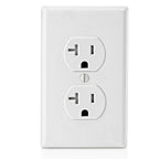 Leviton 20 Amp Tamper-Resistant Duplex Outlet, T5820-W, White