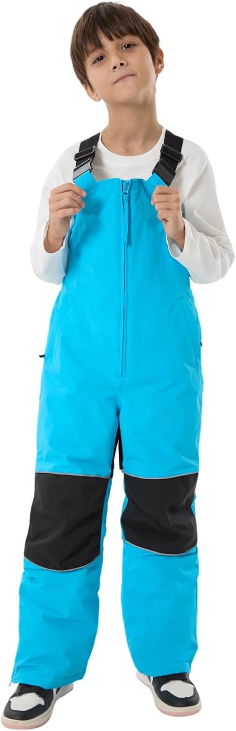 Kids Snow Bibs Girls Boys Snow Pants Ski Bibs Overalls(3-16Years) | Insulated,15K Waterproof,10K