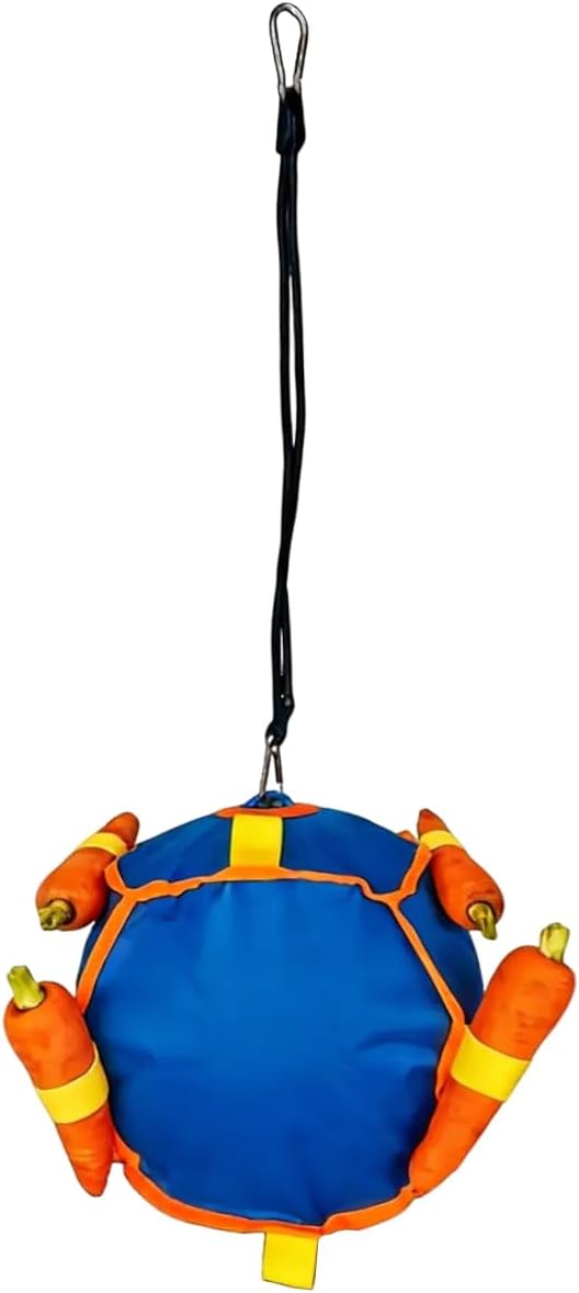 Horse Treat Ball | Carrot Feeder Toy for Boredom Relief & Play | Insert Carrots for Enrichment, Blue or Green Jolly