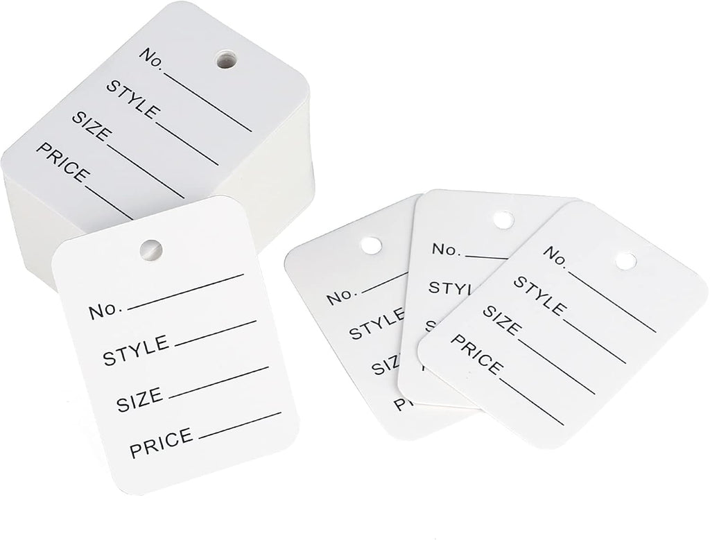 1000 PCS Price Tags,1.97 X 1.38 in Clothing Labels, Unstrung