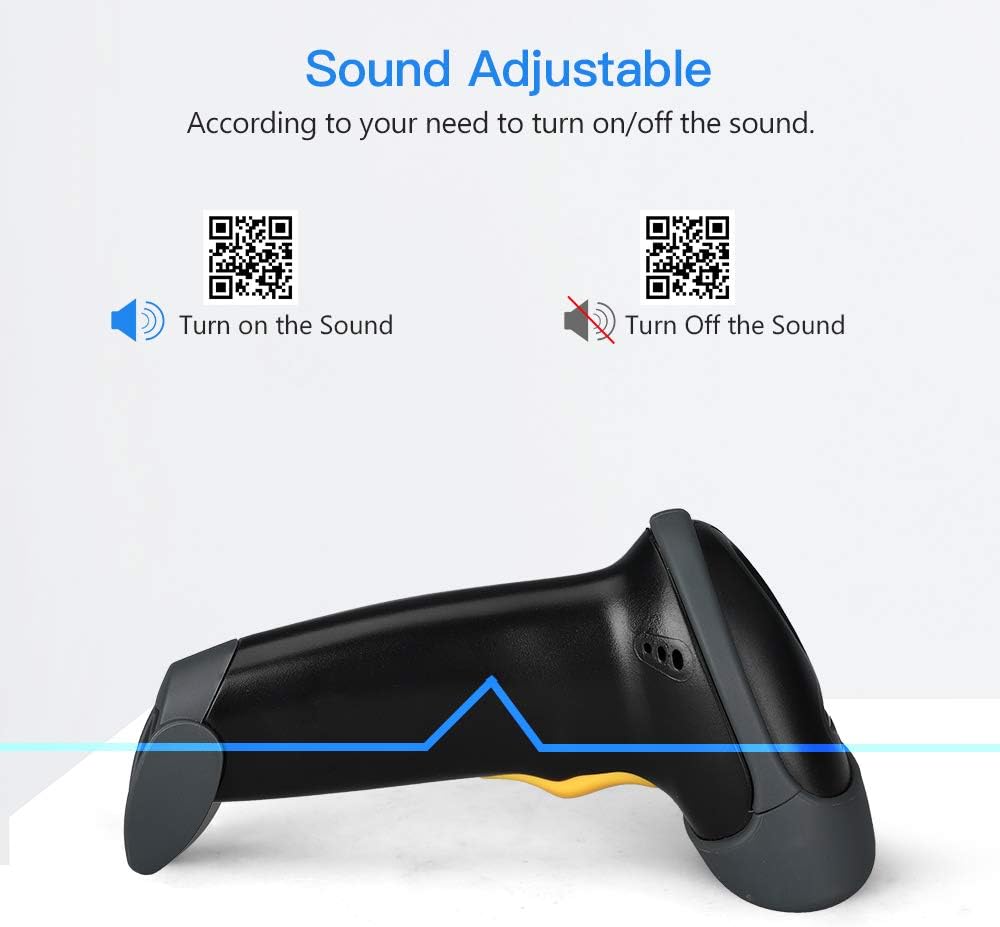 EYH2 Handheld USB Wired 2D 1D Barcode Scanner for POS Mobile Payment | Automatic QR Code Scanner PDF417 Data Matrix