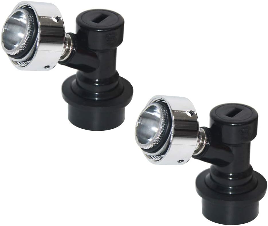 Corny Keg Disconnect Faucet Adapter - LUCKEG Brand Ball Lock Liquid Disconnect with Beer Keg Faucet Adapter 2 pcs for
