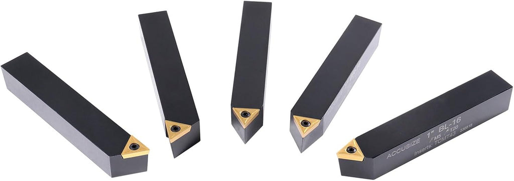 Accusize Industrial Tools 1'' 5 Pc Indexable Turning Tool Set, 2380-5643