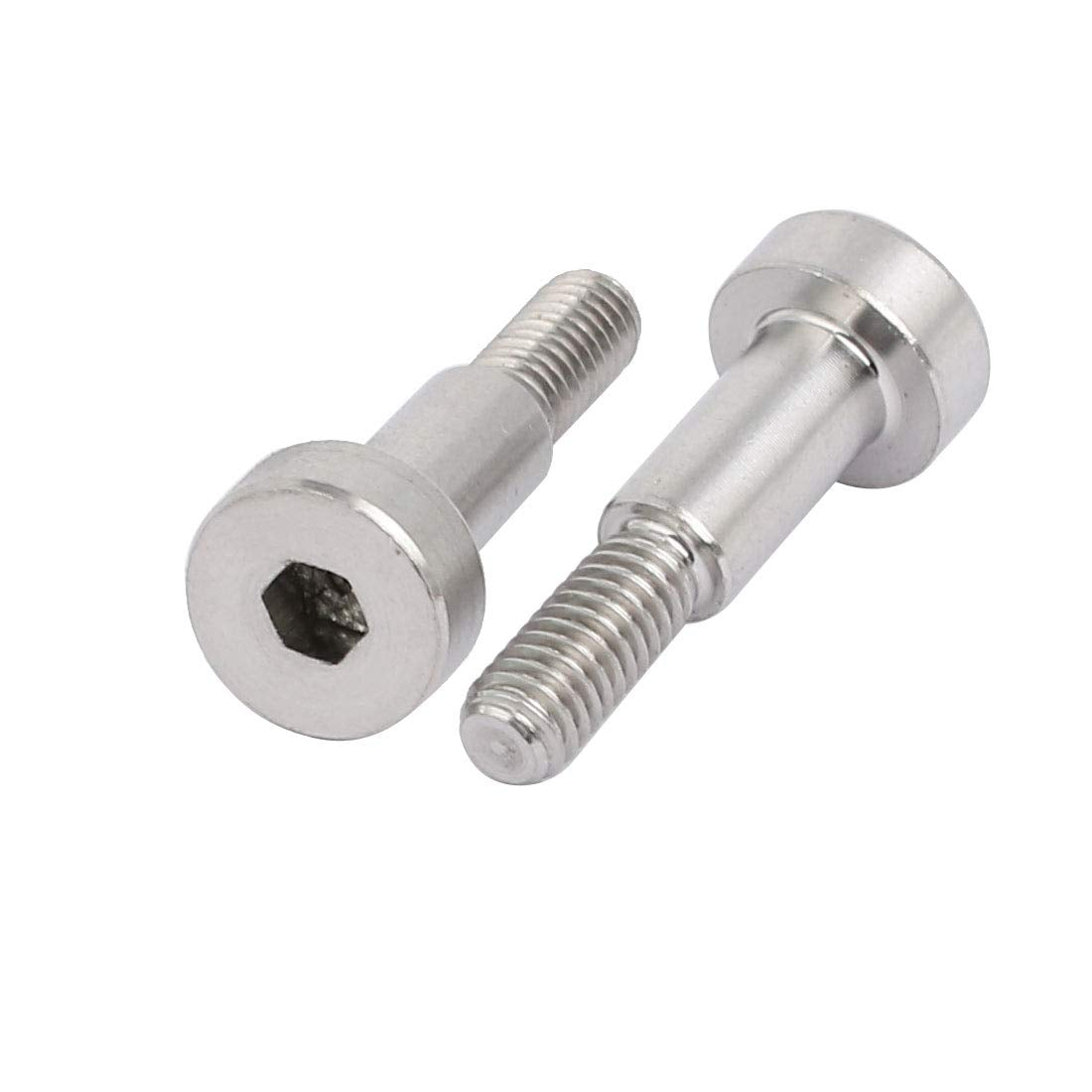 uxcell 10pcs 304 Stainless Steel Hex Socket Shoulder Bolt 5mm Dia 10mm L M4
