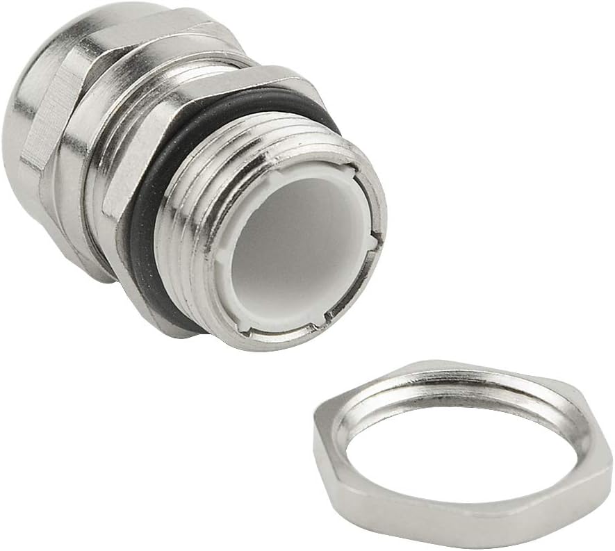 5PCS Stainless Steel Cable Gland Cable Fixing Head Suitable for 5mm-10mm M18 Cable Gland Joints Assortment Set (M18)