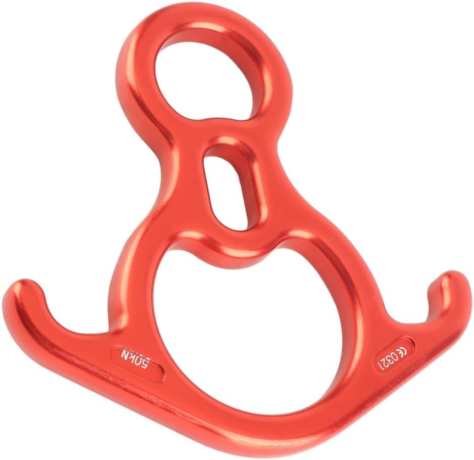 Rescue Figure 8 Descender – Heavy-Duty Rappel Device for Rock Climbing & Emergency Rescue, Friction-Controlled Ring