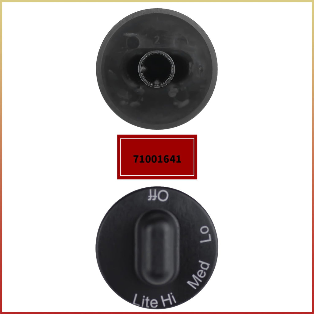 4 Pack 71001641 Stovetop Knobs Range Cooktop Top Burner Control Knob Replacement Knobs Compatible with Some Jenn Air Stove top knobs AP4088491 PS2077264 WP71001641 Black
