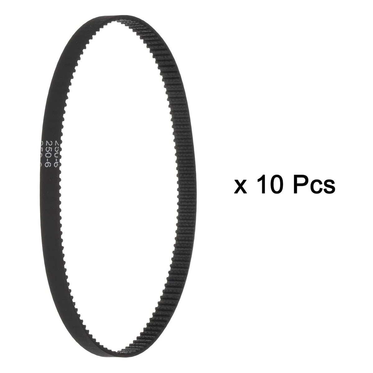 uxcell 10pcs 2GT Timing Belt Closed Loop Rubber Belts 250-2GT-6, 6mm Width x 250mm Length, 3D Printer Timing Belt