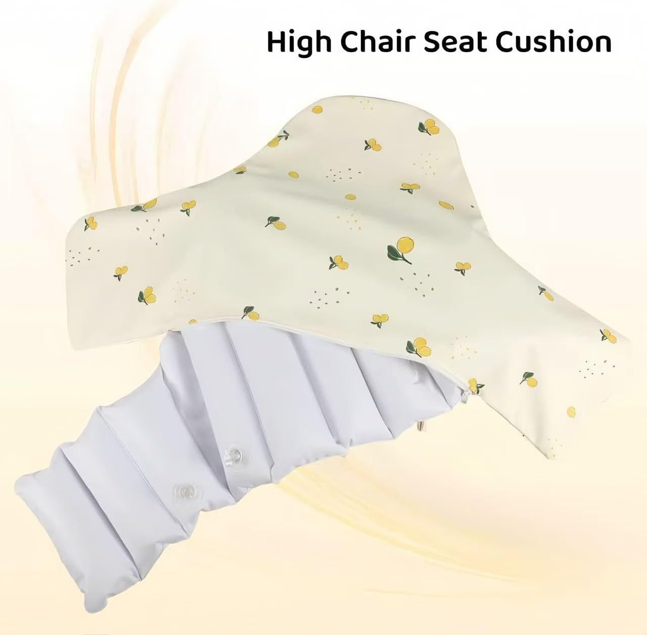 High Chair Cushion with Cover Pad for IKEA Antilop Babies Toddlers Inflatable & Reversible Built-in Inflatable Cushion